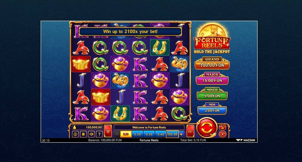 Fortune Reels: image of main menu
