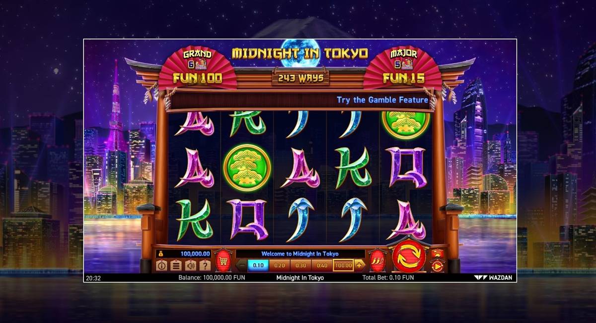 Midnight in Tokyo: image of main menu