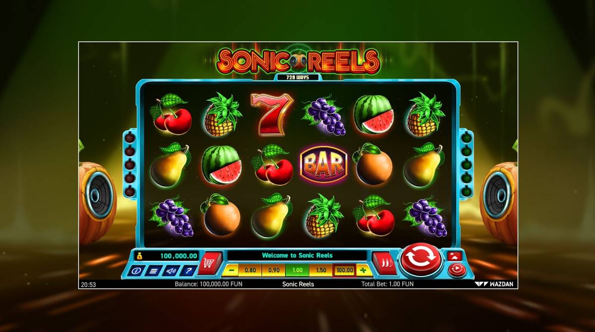 Sonic Reels: image of main menu