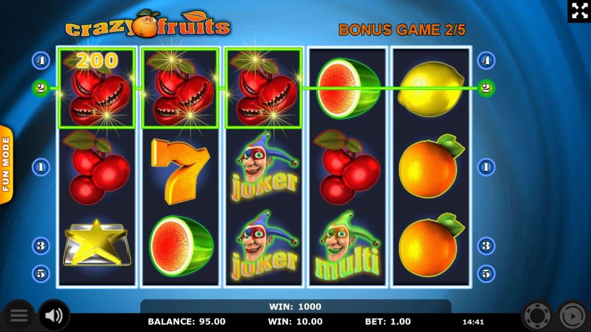 Crazy Fruits: image of winning