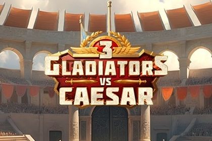 3 Gladiators vs Caesar Online Slot Logo