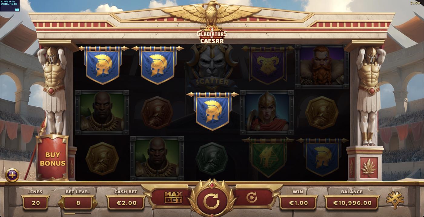 3 Gladiators vs Caesar: image of winning