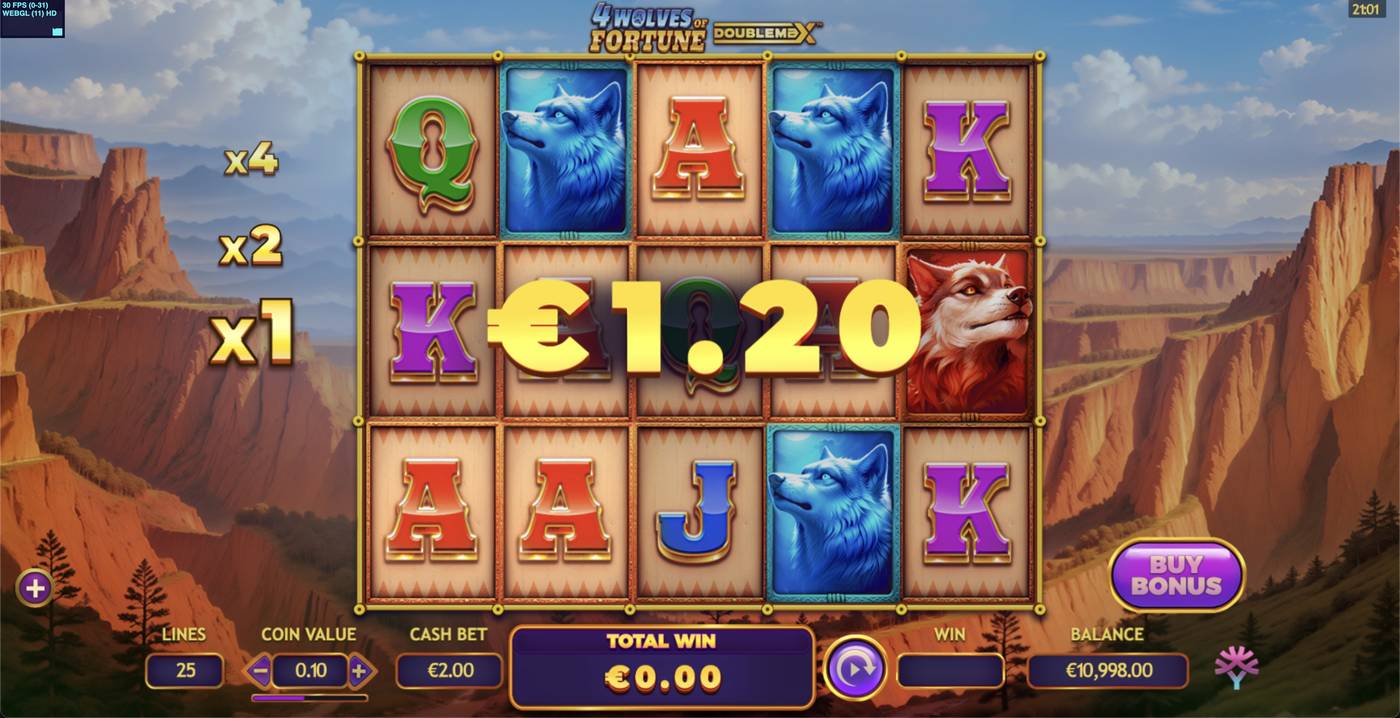 4 Wolves of Fortune DoubleMax: image of winning