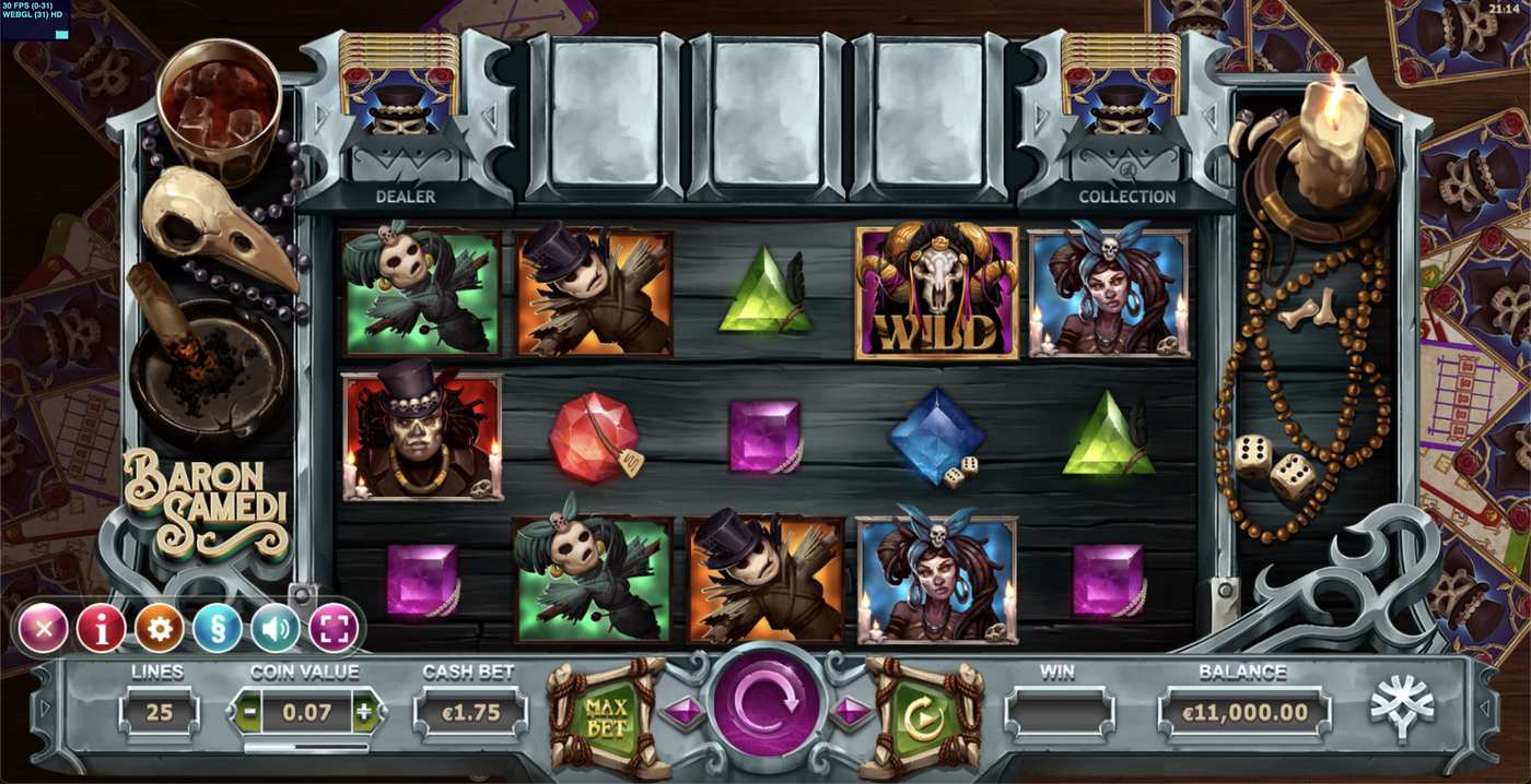 Baron Samedi: image of main menu