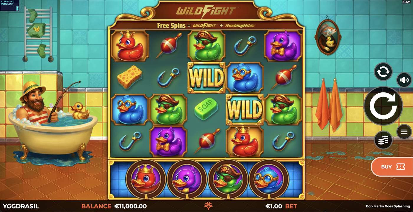 Bob Marlin Goes Splashing: image of main menu