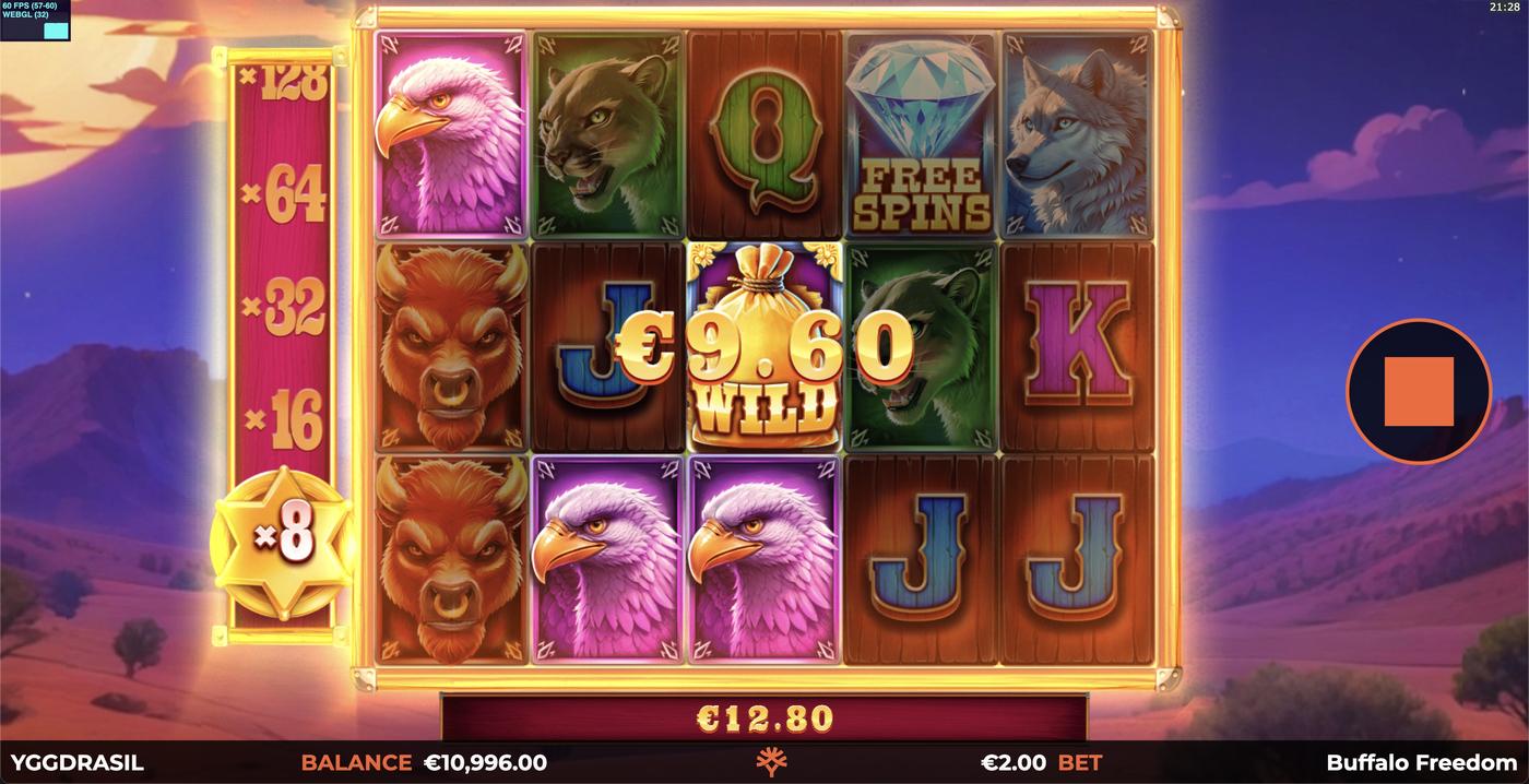Buffalo Freedom DoubleMax: image of winning
