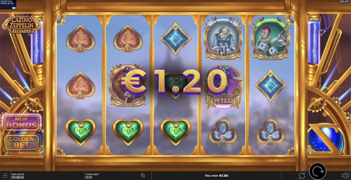 Cazino Zeppelin Reloaded: image of winning