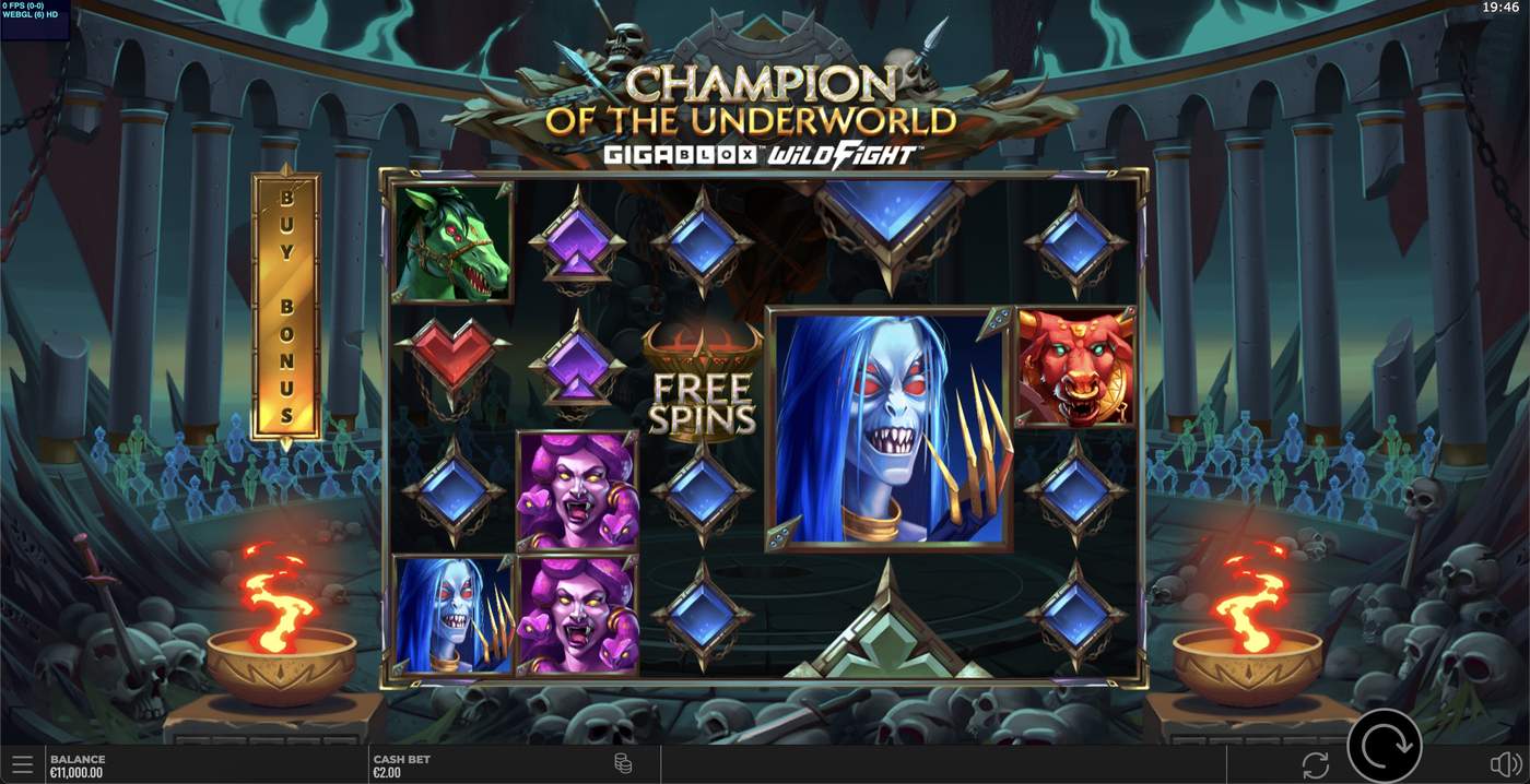 Champion of the Underworld: image of main menu
