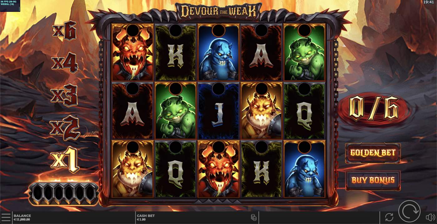 Devour the Weak: image of main menu