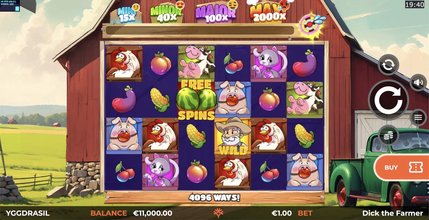 Dick the Farmer: image of main menu