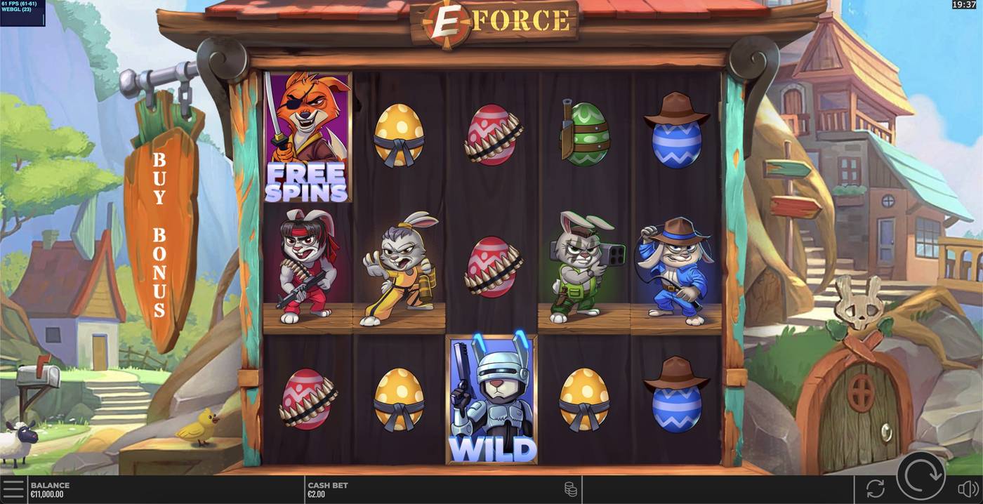 E-Force: image of main menu