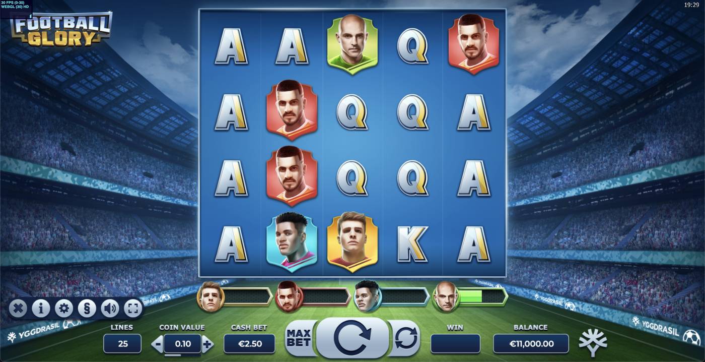 Football Glory: image of main menu
