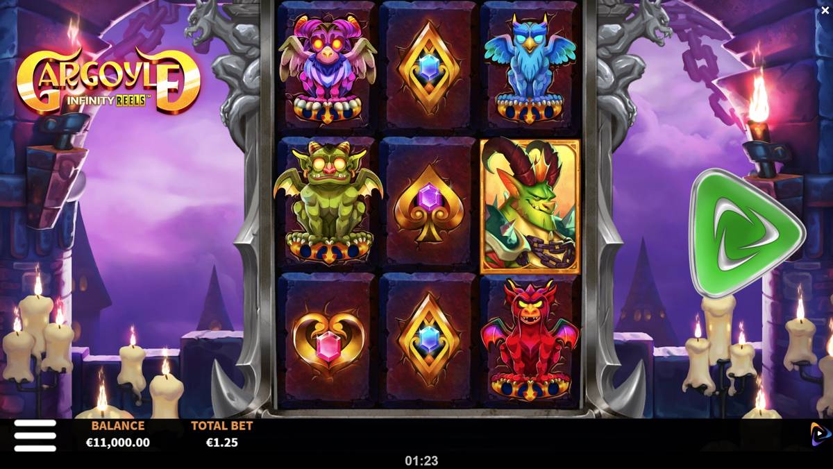 Gargoyle Infinity Reels: image of main menu