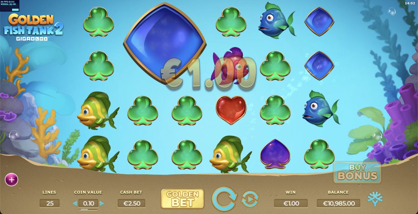 Golden Fish Tank 2 Gigablox: image of winning