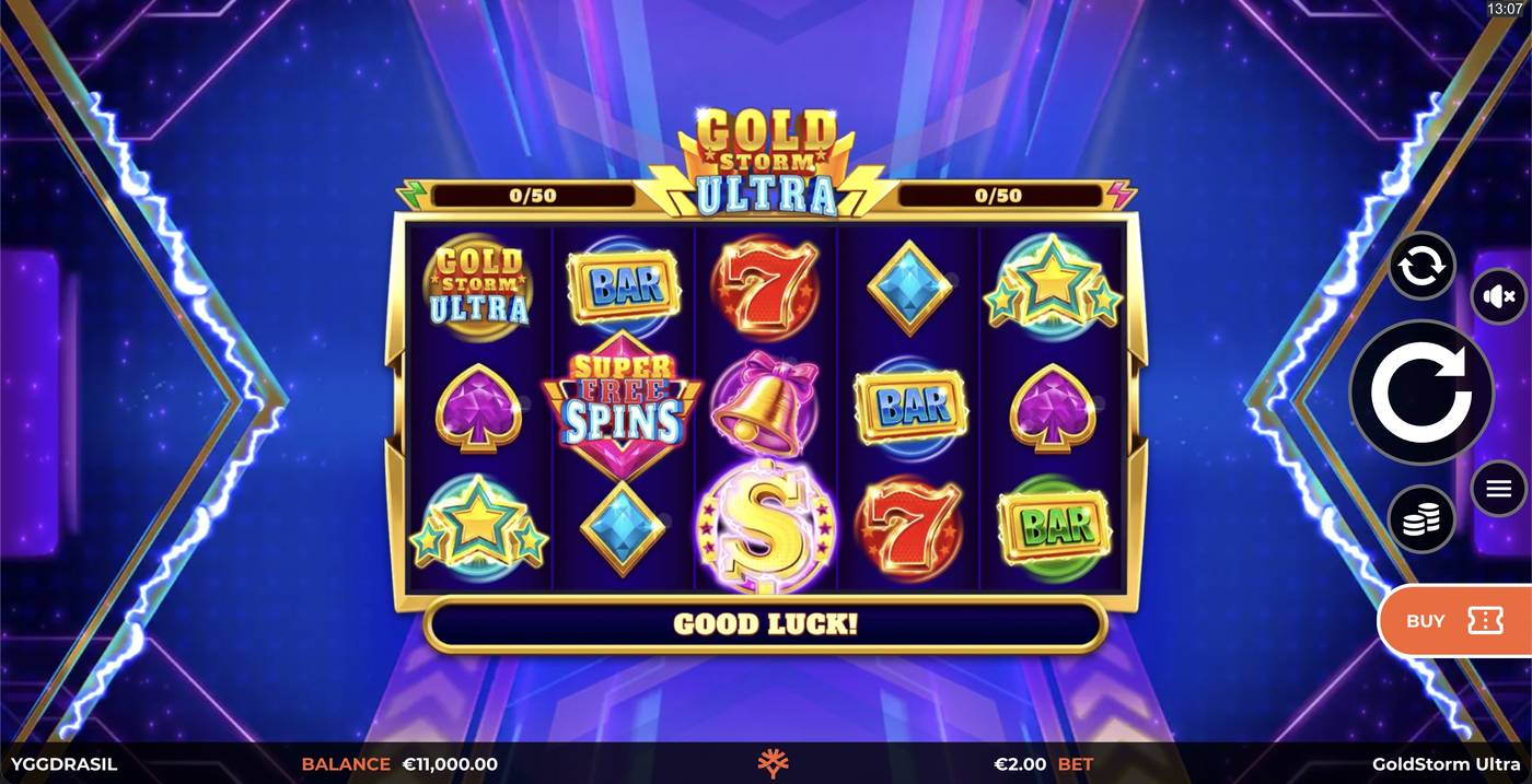 Goldstorm Ultra: image of main menu