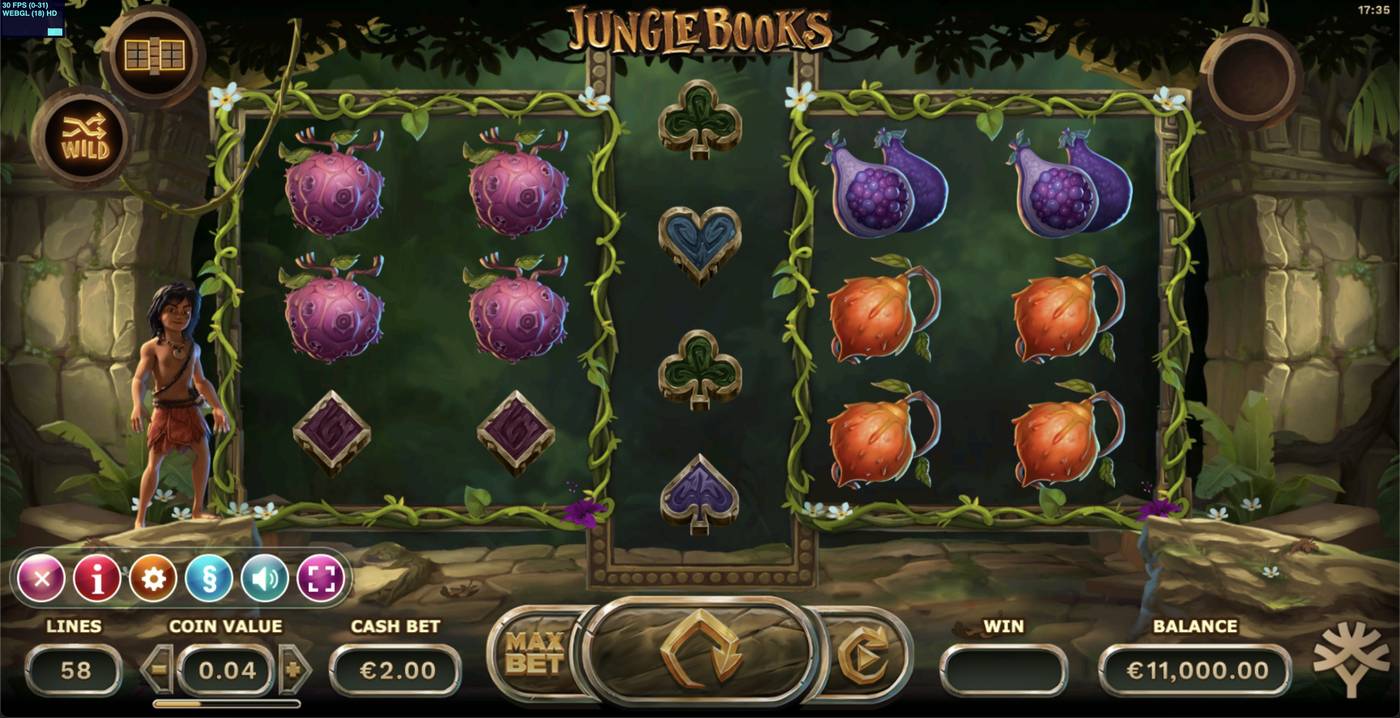Jungle Books: image of main menu