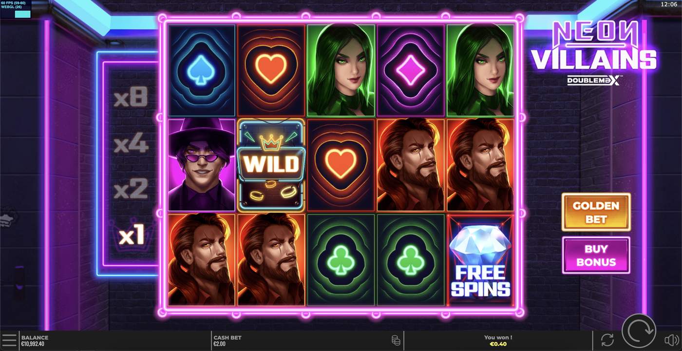 Neon Villains DoubleMax: image of winning