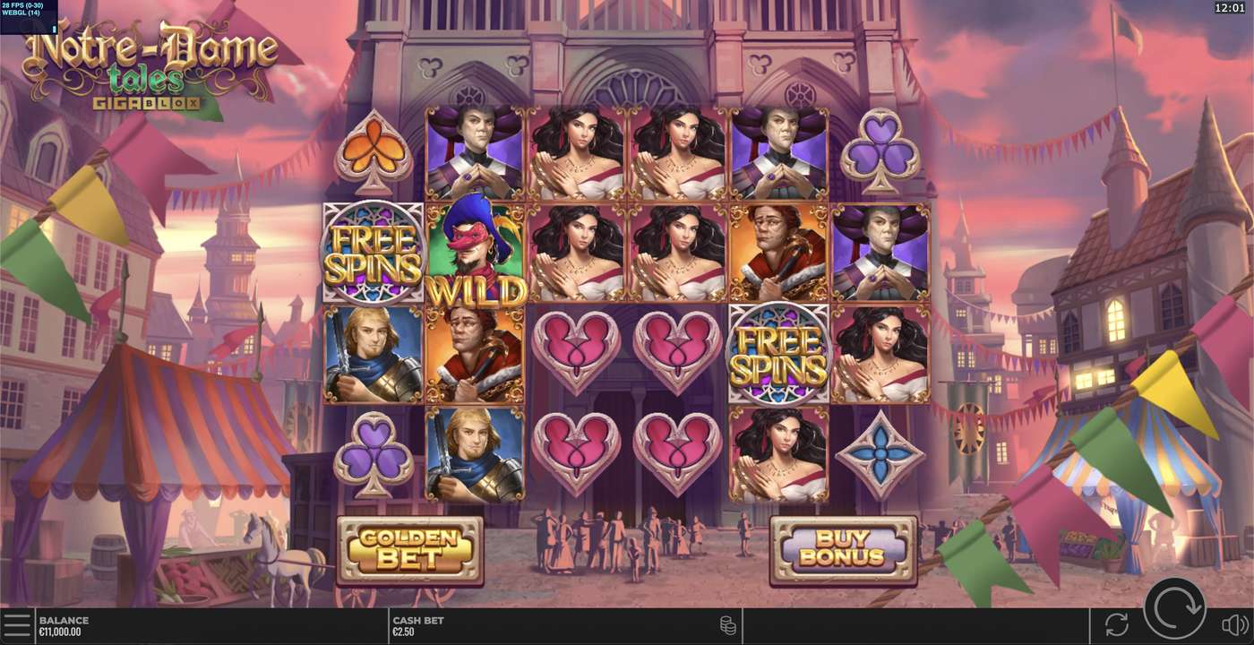 Notre-Dame Tales GigaBlox: image of main menu