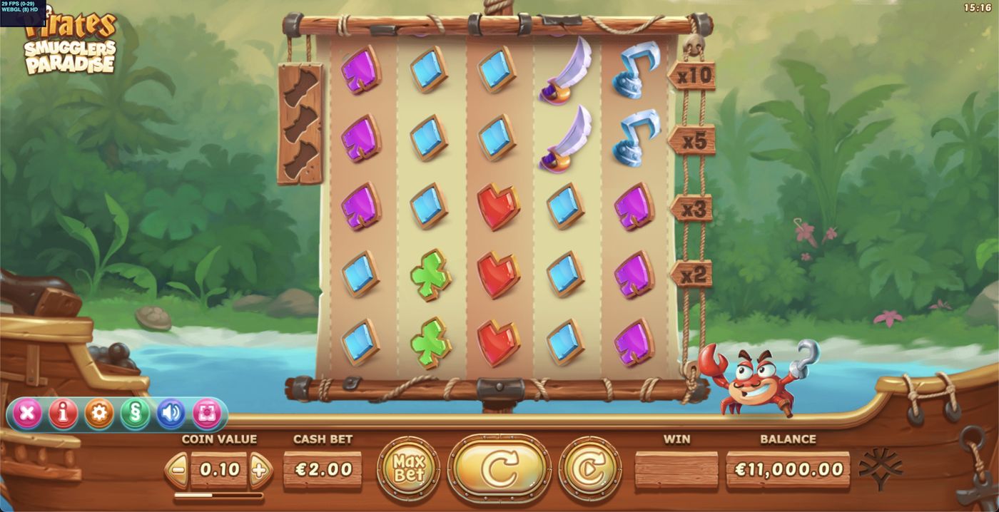 Pirates 2: Mutiny: image of main menu