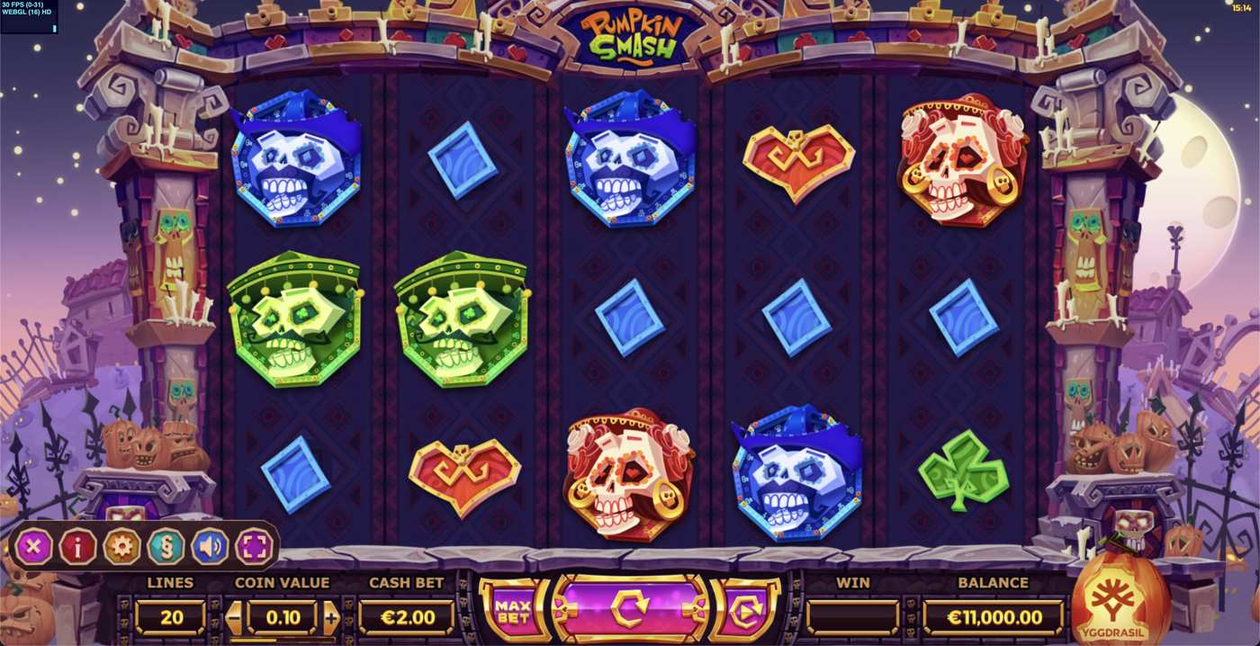 Pumpkin Smash: image of main menu
