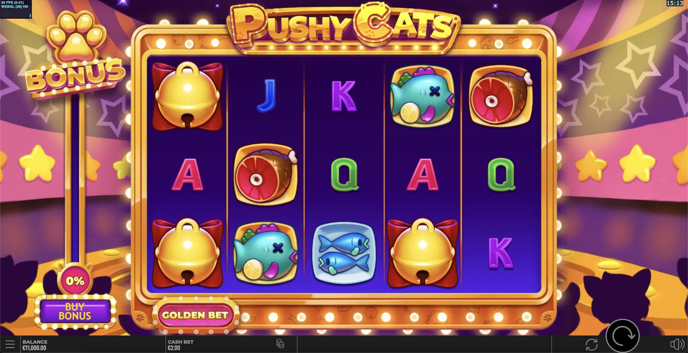 Pushy Cats: image of main menu