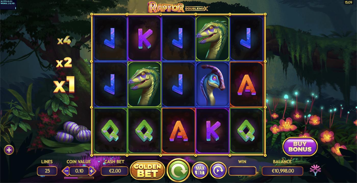Raptor DoubleMax: image of main menu