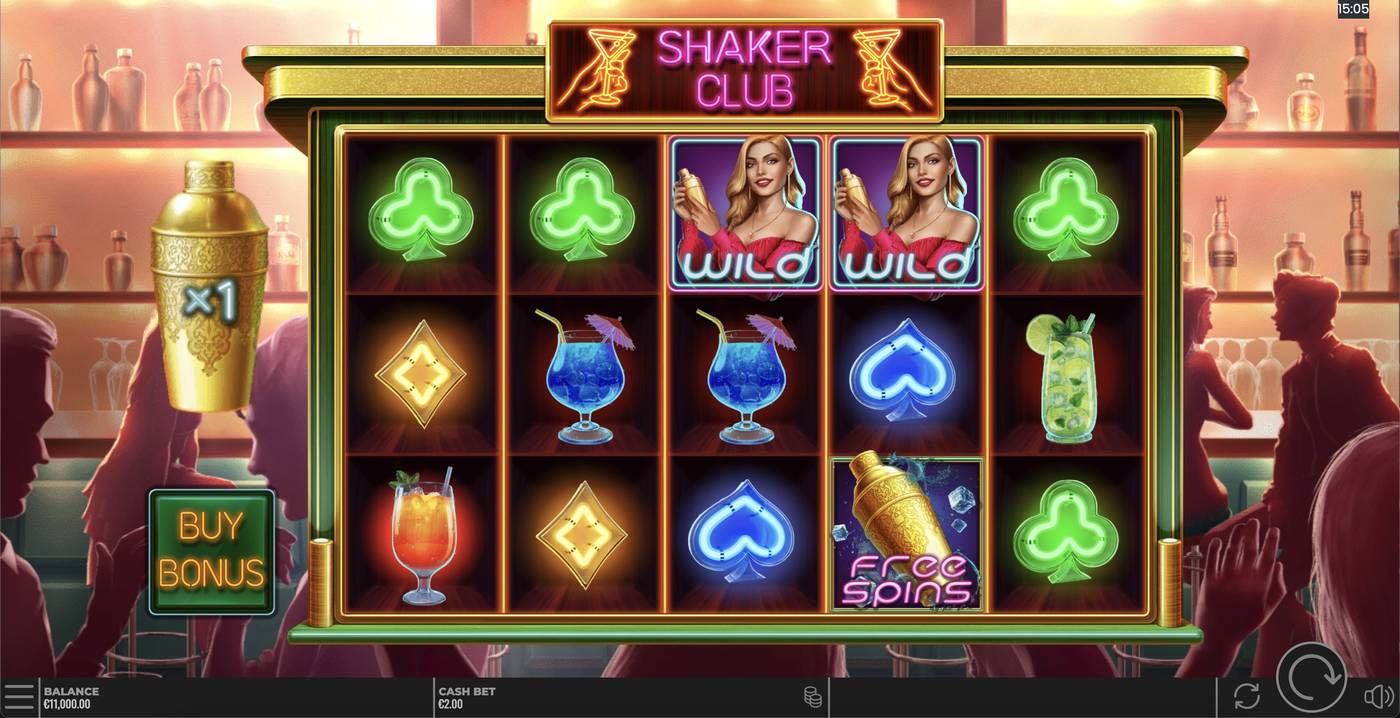 Shaker Club: image of main menu