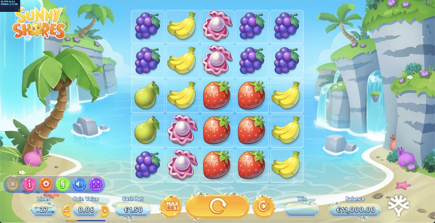 Sunny Shores: image of main menu