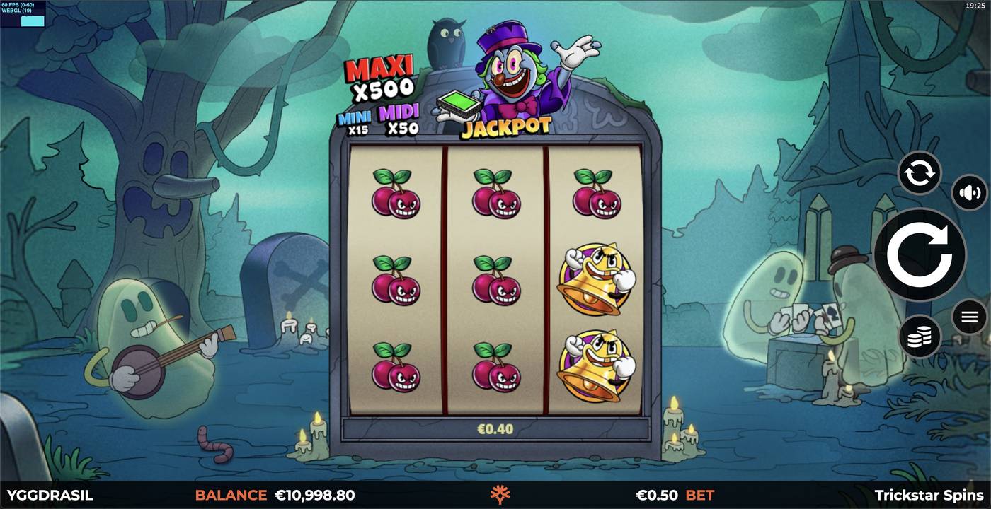 Trickstar Spins: image of winning
