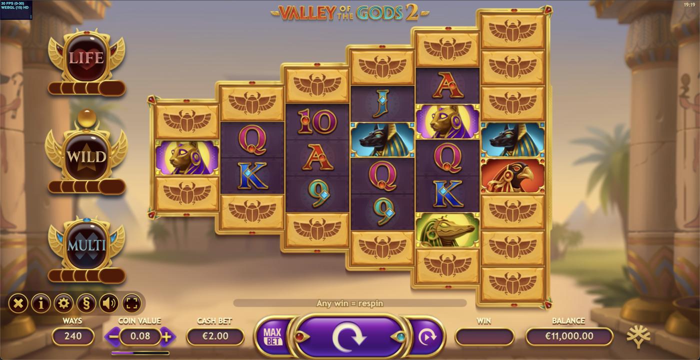 Valley of the Gods 2: image of main menu