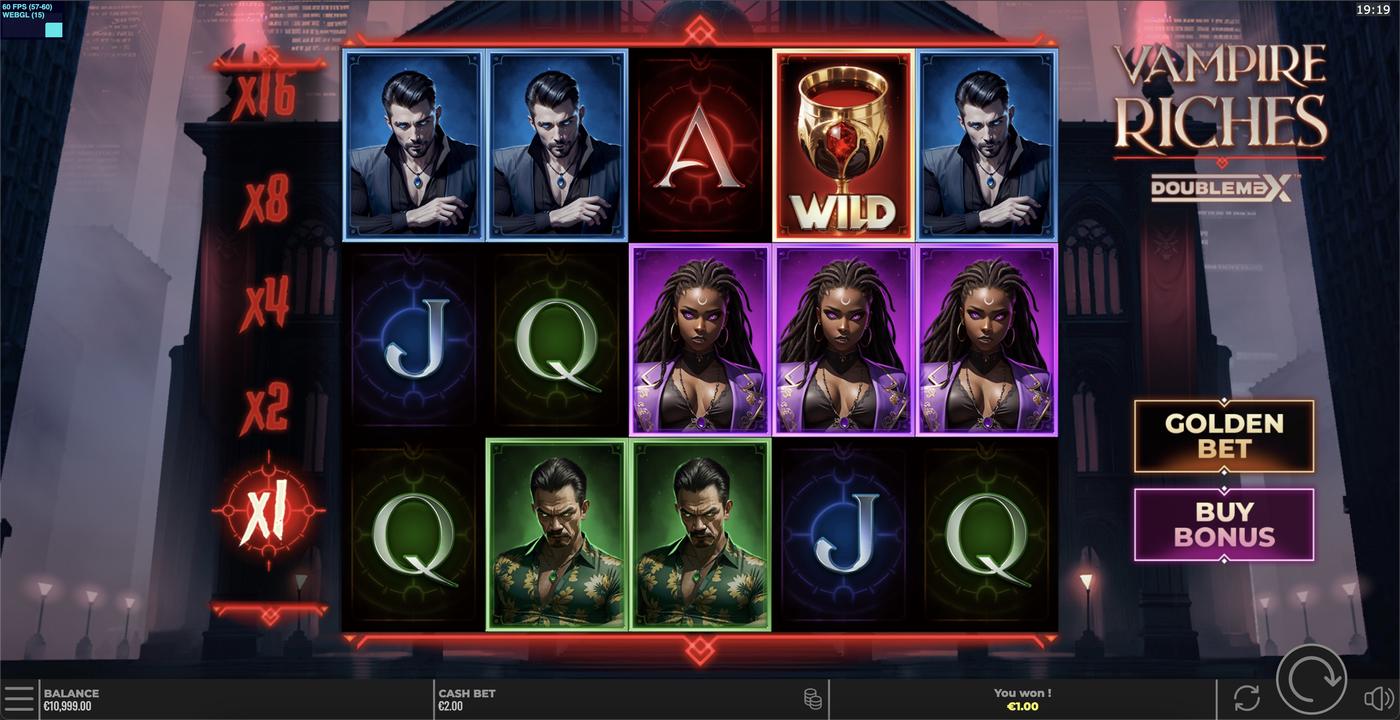 Vampire Riches DoubleMax: image of winning