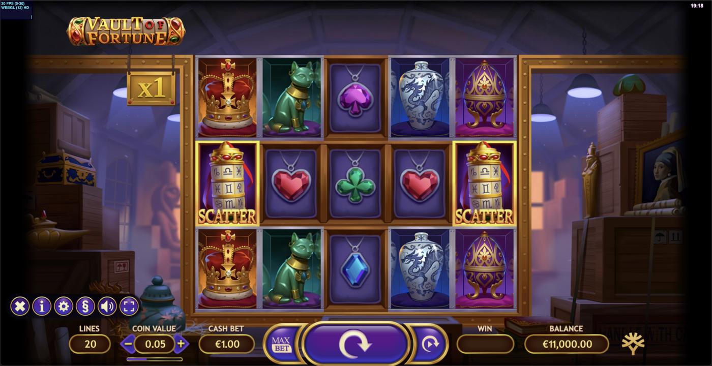 Vault of Fortune: image of main menu