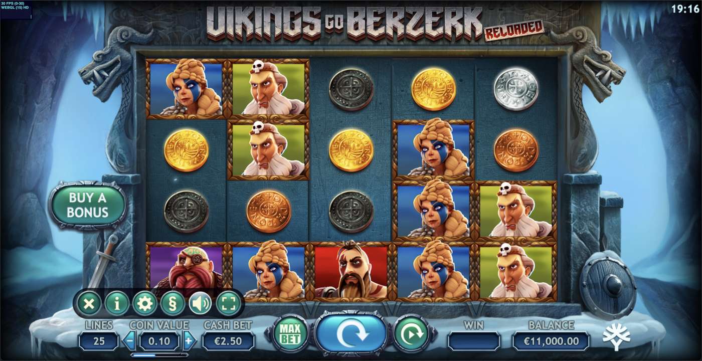 Vikings Go Berzerk Reloaded: image of main menu