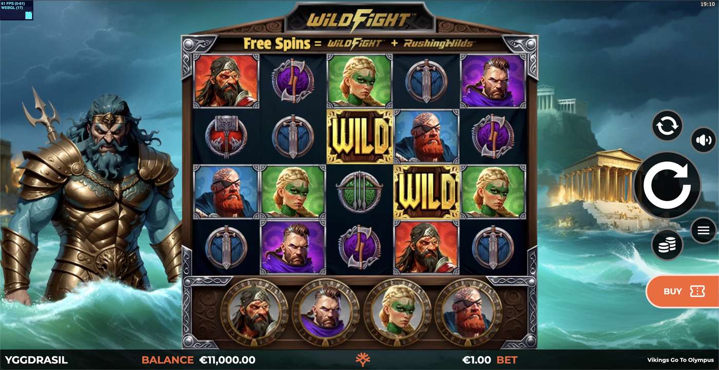 Vikings Go To Olympus: image of main menu
