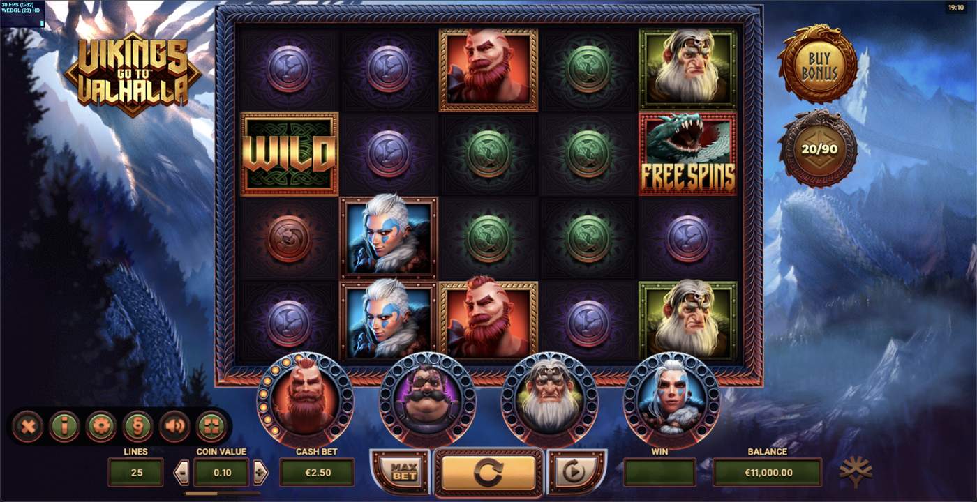 Vikings Go To Valhalla: image of main menu
