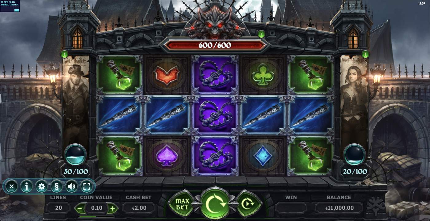 Wolf Hunters: image of main menu