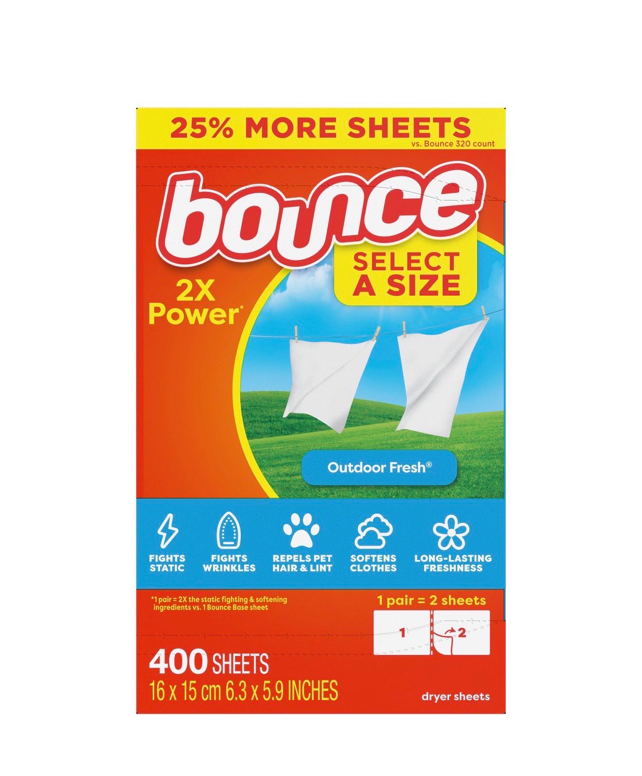 Bounce салфетки для сушильной машины 400шт