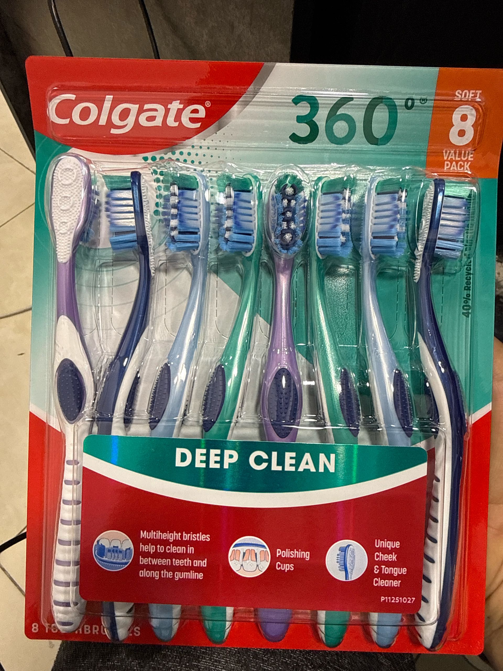 Colgate 360 набор зубных щеток 8шт