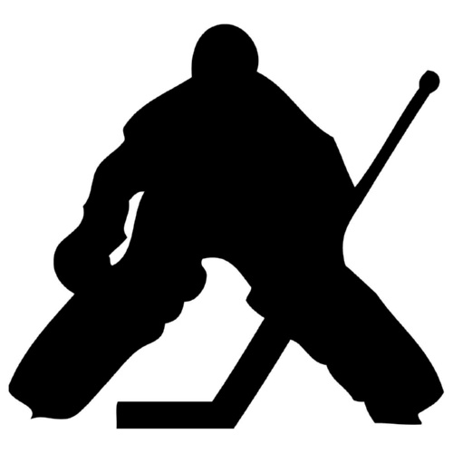 Наклейка с символикой "Goalkeeper" белый/черный