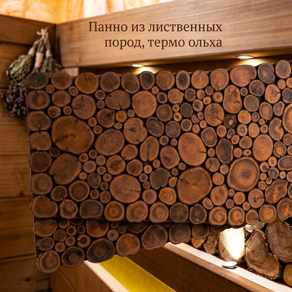Панно из лиственных пород, термо ольха