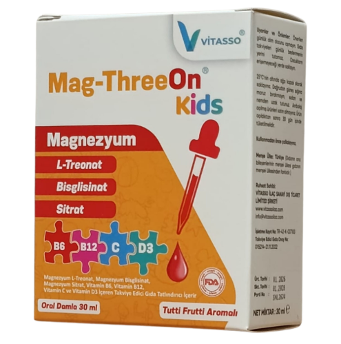 VITASSO Mag-ThreeOn KIDS MAGNEZYUK 30ML