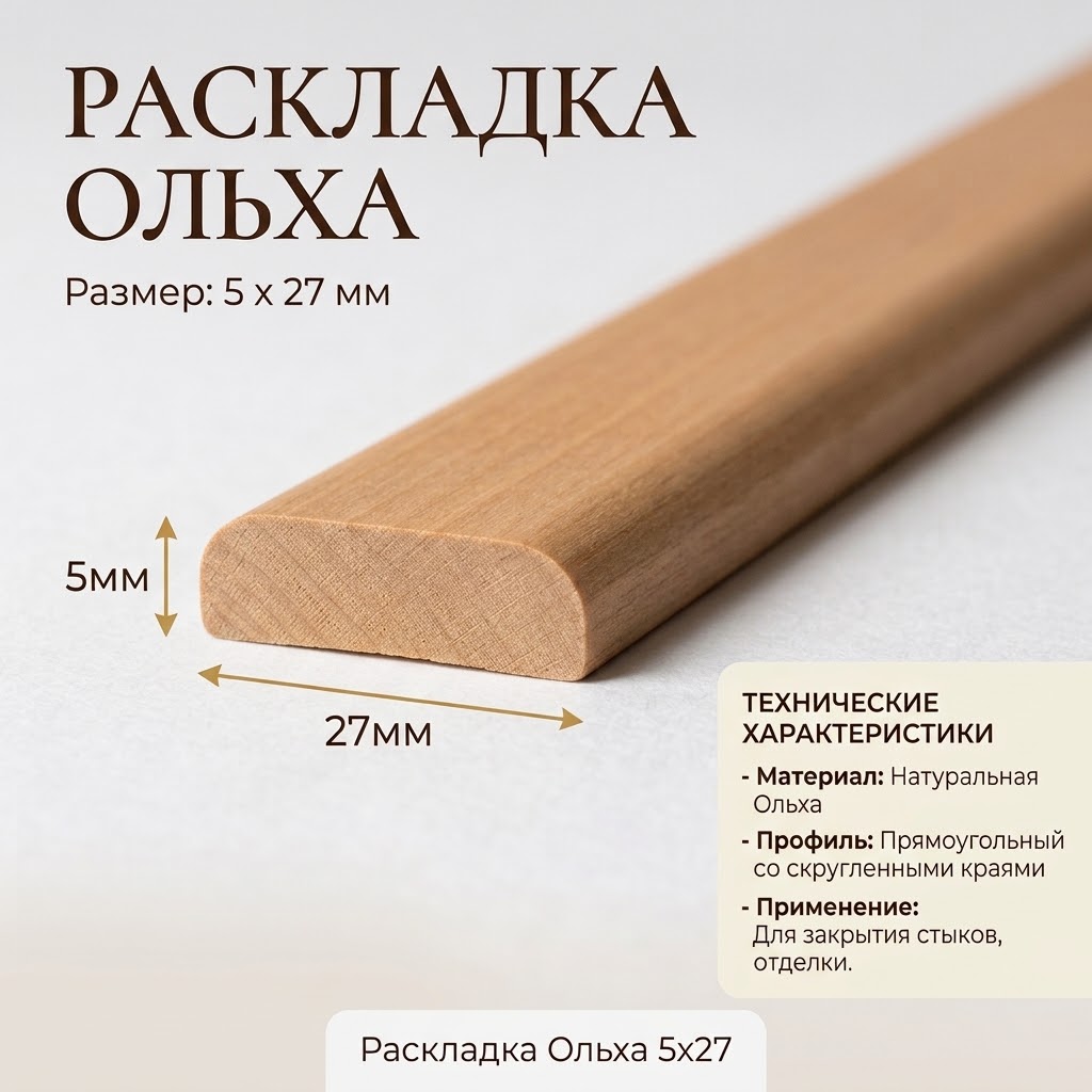 Раскладка Ольха 5x27 2.6м