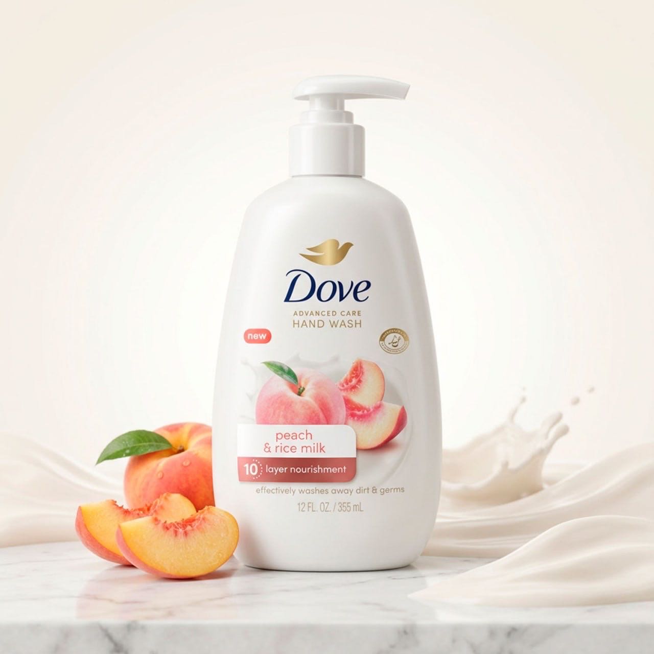 Dove жидкое мыло Peach&Milk 355мл