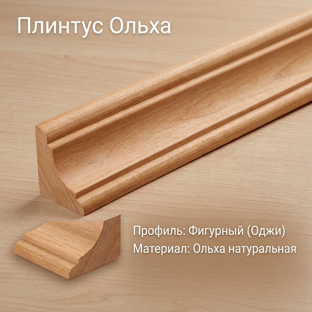 Плинтус Ольха 15x35 3.2м