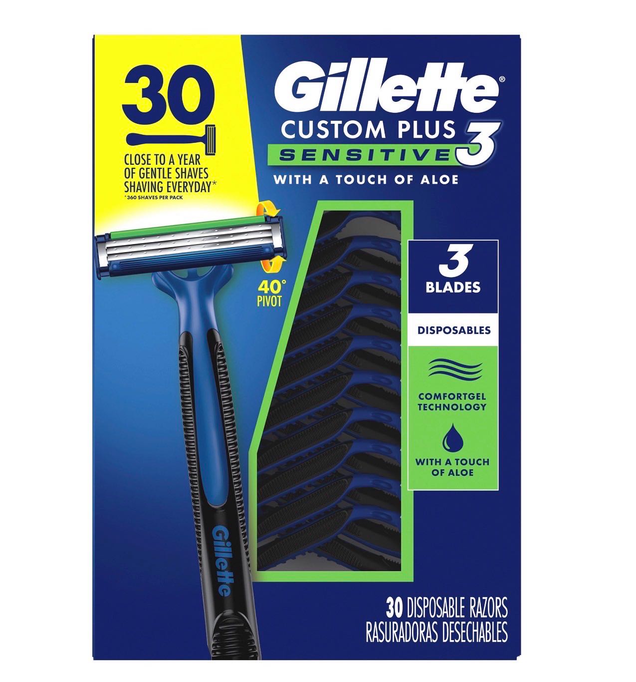 Gillette бритва Custom plus 30 шт