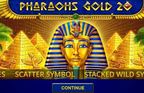 Pharaohs Gold 20 Online Slot Logo
