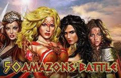 50 Amazons' Battle Online Slot Logo