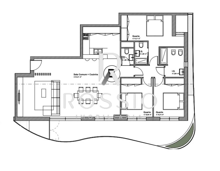 Apartamento T3 para Venda em Nogueira, Fraião e Lamaçães