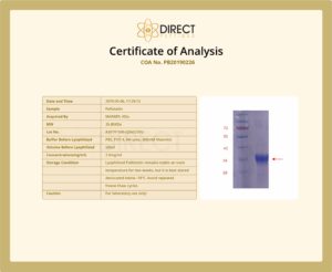 Follistatin 315 Certificate