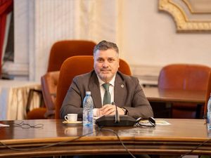 Senatorul Remus Negoi la birou